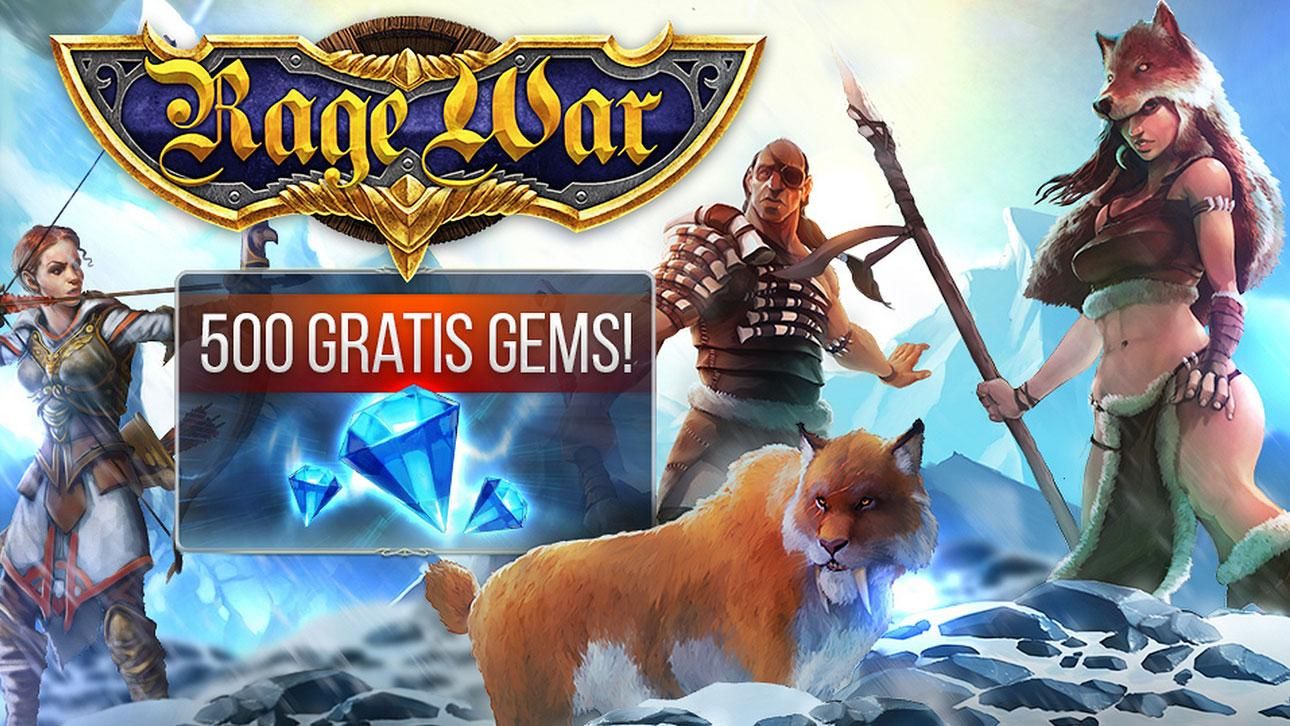 Rage War: 500 Gems gratis! Rage War: 500 Gems gratis!